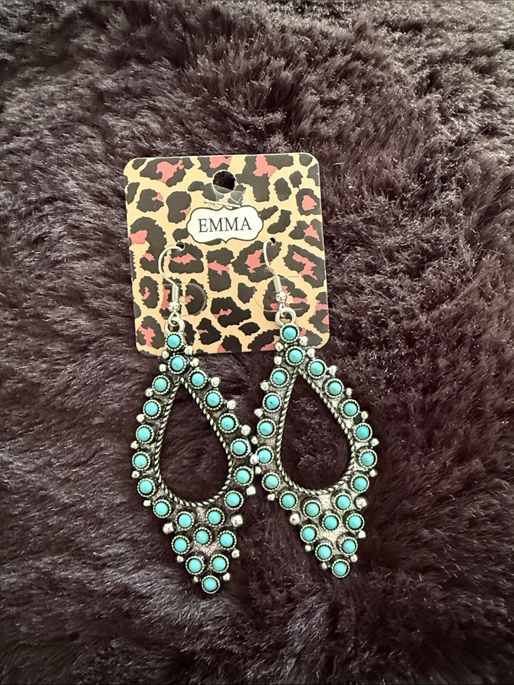 Turquoise Teardrop Dangle Earrings